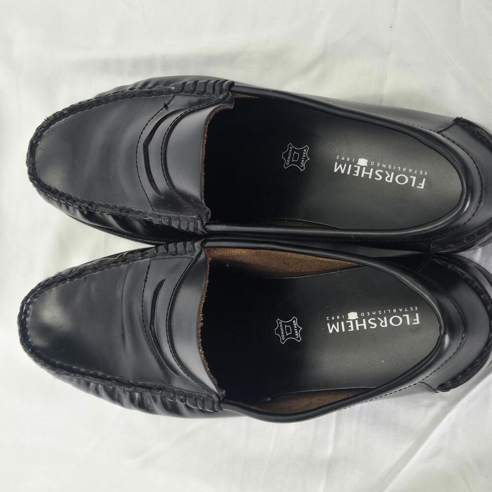 Florsheim Black Leather Penny Loafers Classic  Men's Size 10.5D - Picture 10 of 11